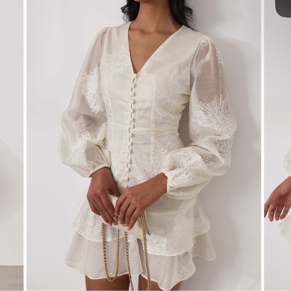 Vita Grace NWT Sassela Elegant Cream Lace Dress